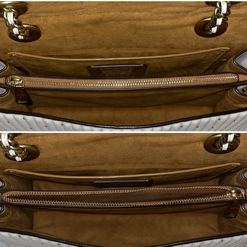 Coach Parker Chain Crossbody Bag Shoulder Purse with Quilting & Rivets i… - Picture 13 of 16
